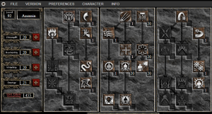 Preview of the build's skill point allocation.